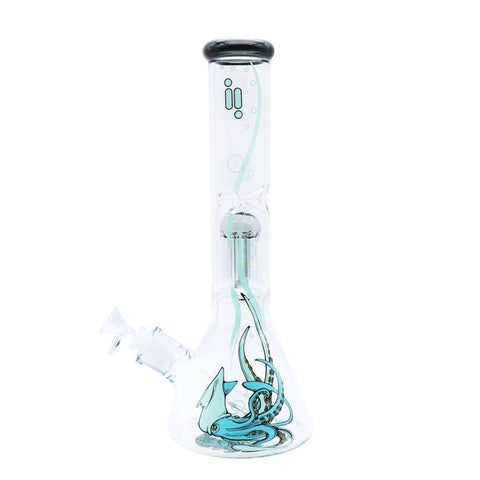 Infyniti | 14" Untamed Beaker (w/Perc) - Blue Squid
