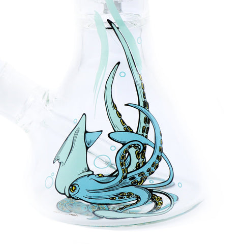 Infyniti | 14" Untamed Beaker (w/Perc) - Blue Squid