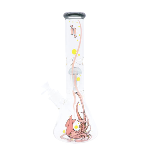 Infyniti | 14" Untamed Beaker (w/Perc) - Pink Squid