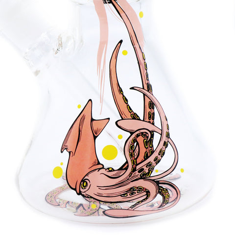 Infyniti | 14" Untamed Beaker (w/Perc) - Pink Squid