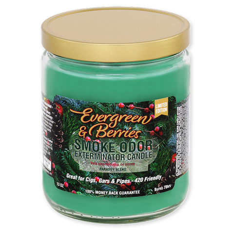 Smoke Odor Exterminator Candle | Evergreen & Berries 13oz