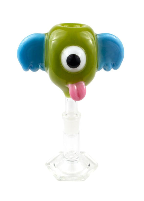 Down Neck | 14mm Green Flye Bowl - Peace Pipe 420