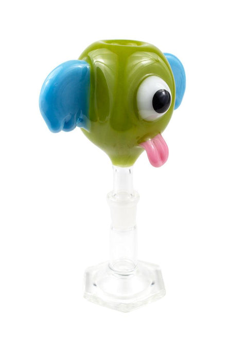 Down Neck | 14mm Green Flye Bowl - Peace Pipe 420