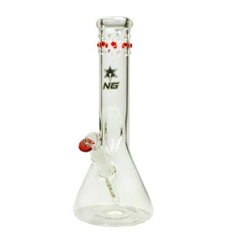 Nice Glass | 12" Beaker with Ice Dent - Peace Pipe 420
