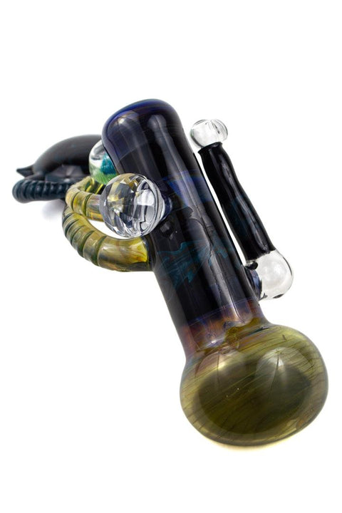 Steve Gelb | Fumed Laydown Bubbler - Peace Pipe 420