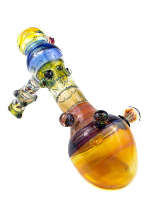 Vince P | XL Worked Bubbler - Peace Pipe 420