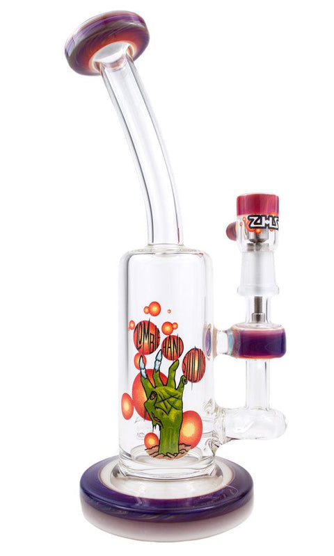 Zombie Hand Studios | Red/Blue Stem-line Rig - Peace Pipe 420
