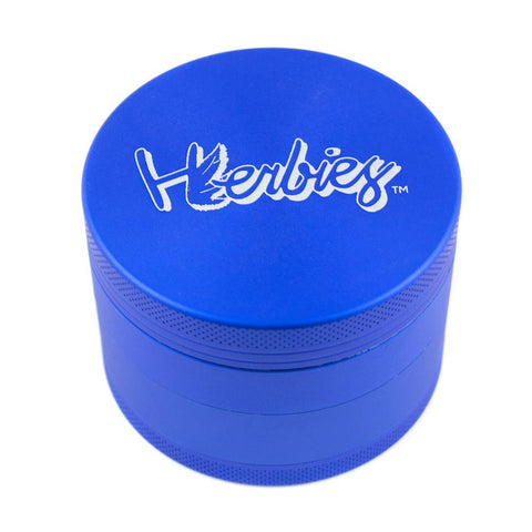 Herbies | 4 Piece Grinder - Blue - Peace Pipe 420