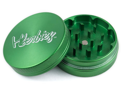 Herbies | 2 Piece Grinder - Green - Peace Pipe 420