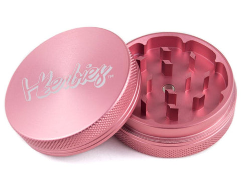 Herbies | 2 Piece Grinder - Pink - Peace Pipe 420