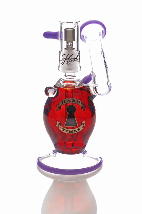 Hard Times | 6" Red Elvis Fumed Orb Rig - Peace Pipe 420