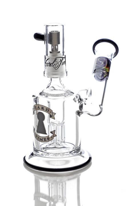 Hard Times | 5.5" Rasta 4-Leg Side Car Rig - Peace Pipe 420