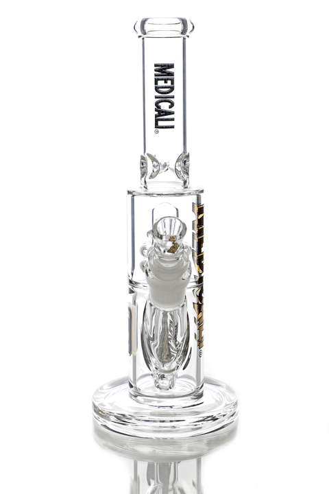 Medicali | 10" Showerhead Perc Straight Tube - Peace Pipe 420