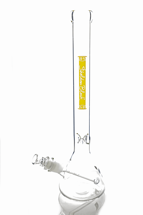 Sheldon Black | 19" Showerhead Stem Beaker - Peace Pipe 420