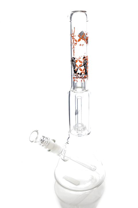 Sheldon Black | 13" Tini Microfilter Beaker - Peace Pipe 420