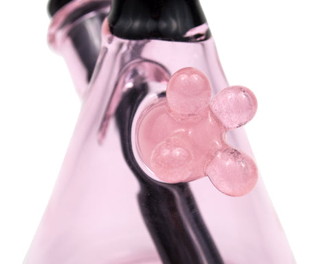 Adventures in Glass Blowing | Mini Pink Cow with Black Stem