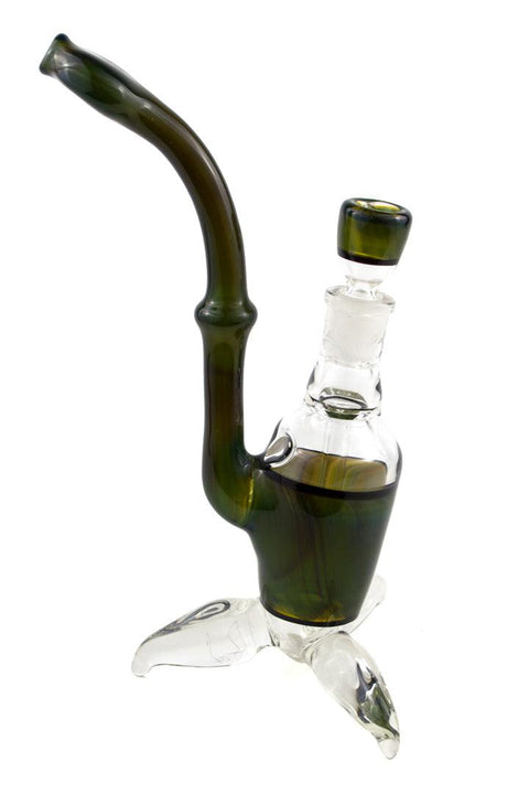 David Parks | Green Bubbler - Peace Pipe 420