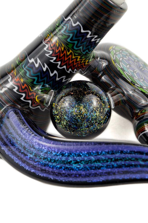 Kevin Murray | Bubbler Pipe w/ Dichro Wing and Marble - Peace Pipe 420