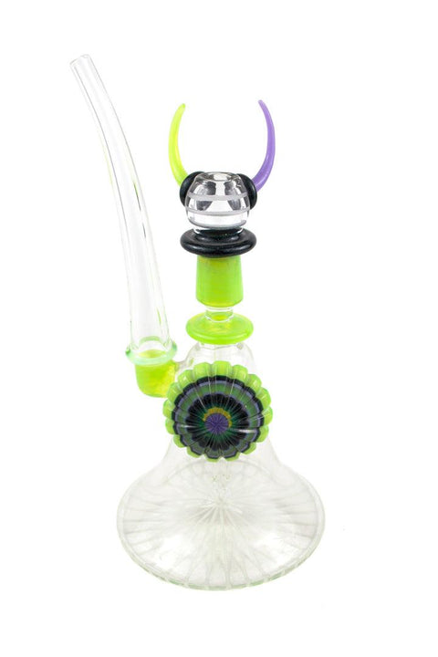 P.A. JAY | Slime and Purple Beaker Rig with Dish & Dabber Set - Peace Pipe 420