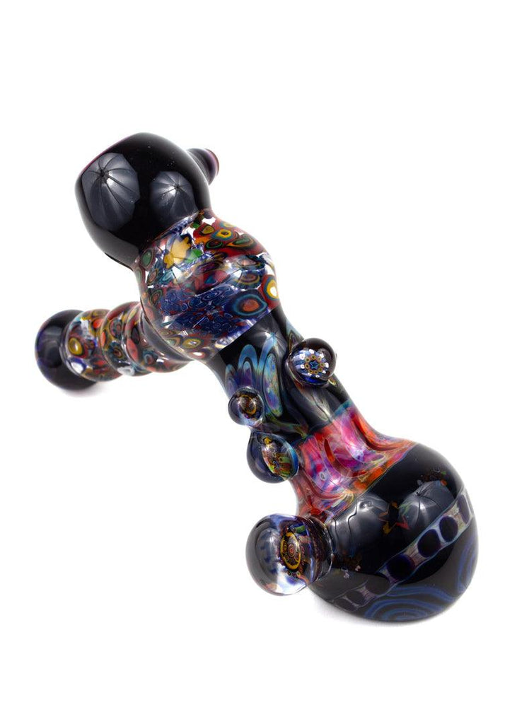 Vince P | Large Worked Bubbler - Peace Pipe 420
