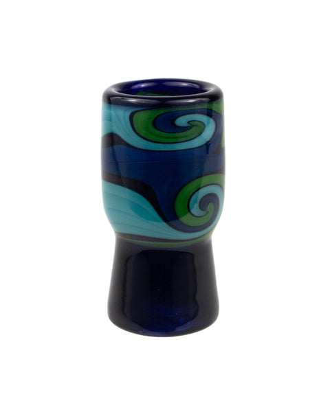 Jeff Green | 19mm Blue & Green Swirl Dome