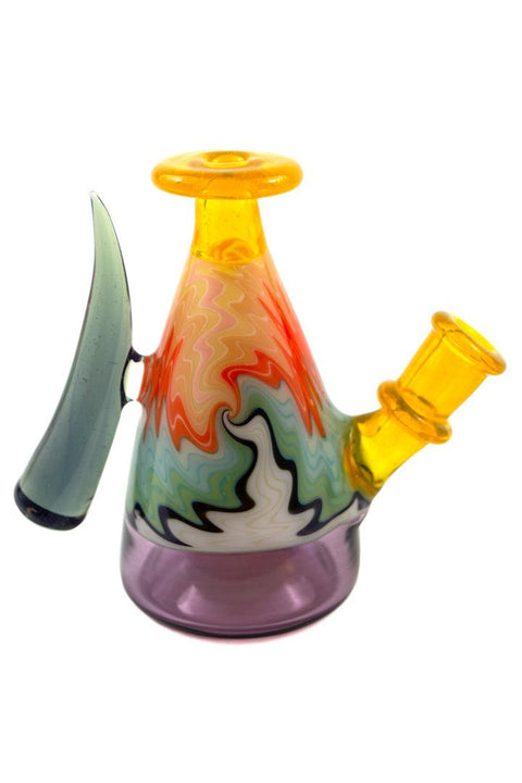 Dust Storm | Mini Cone - Orange Wigwag w/Horn - Peace Pipe 420