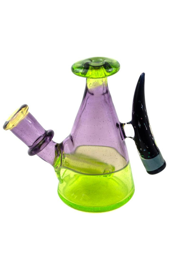 Dust Storm | Mini Cone - Purple & Slime w/Horn - Peace Pipe 420
