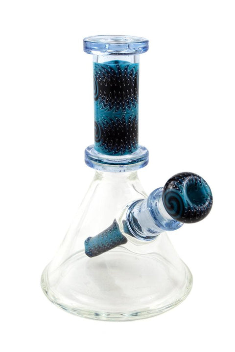 Hadouken | Worked Wigwag Beaker (Blue) - Peace Pipe 420