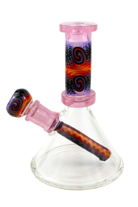 Hadouken | Worked Wigwag Beaker (Pink) - Peace Pipe 420