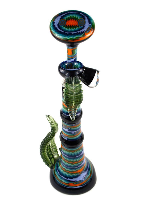 I. F. | Leaf Bubbler Set w/ Swing Arm and Nug Jar - Peace Pipe 420