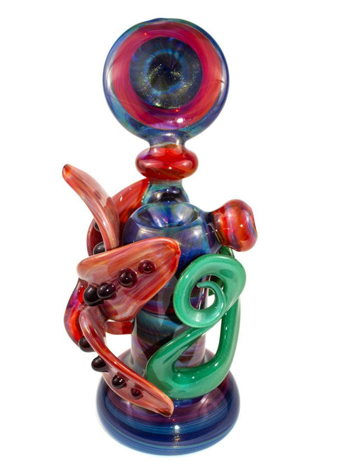 Lace Face x Micah | Flower Upright Bubbler - Peace Pipe 420