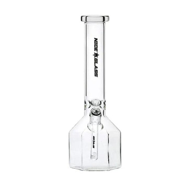 Nice Glass | 11" Hexagon Base Beaker - Peace Pipe 420