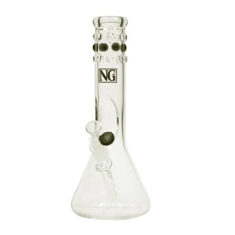 Nice Glass | 12" Beaker with Ice Dent - Peace Pipe 420