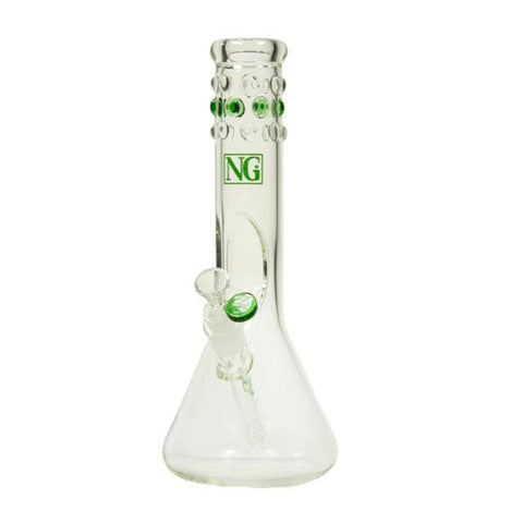 Nice Glass | 12" Beaker with Ice Dent - Peace Pipe 420