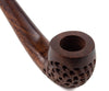 Priya | Wooden Gandalf with Carved Bowl 12.5" - Peace Pipe 420