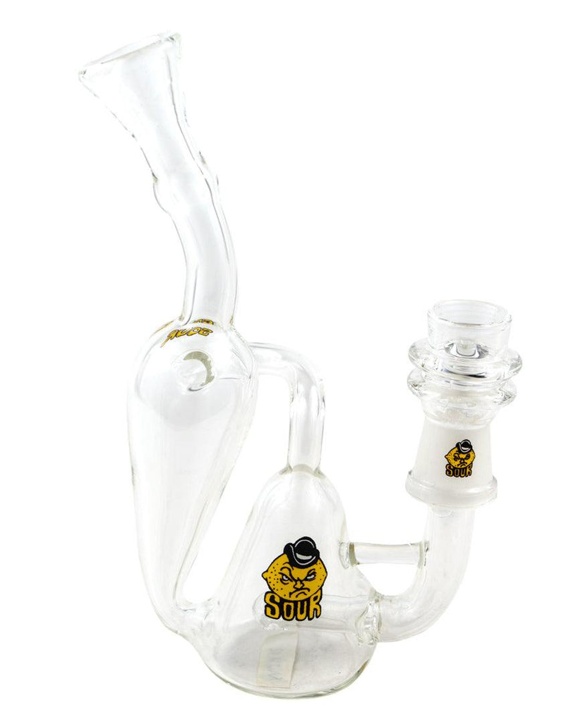 SOUR | Recycler Rigs (Clear) - Peace Pipe 420