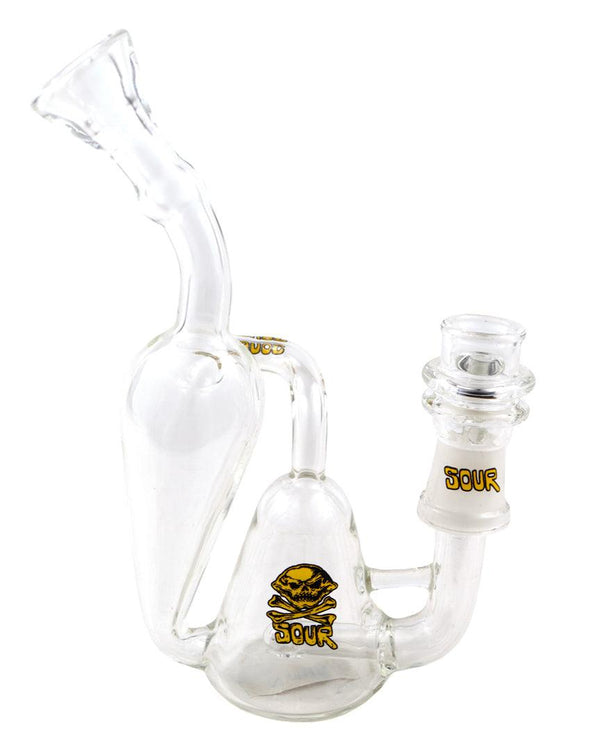 SOUR | Recycler Rigs (Clear) - Peace Pipe 420