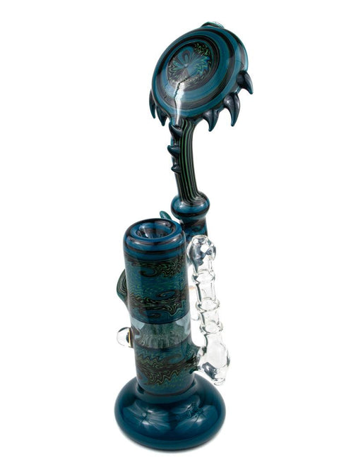 Steve Gelb | Blue Wig-Wag Upright Bubbler - Peace Pipe 420