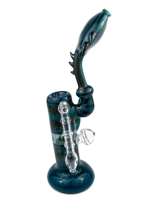 Steve Gelb | Blue Wig-Wag Upright Bubbler - Peace Pipe 420