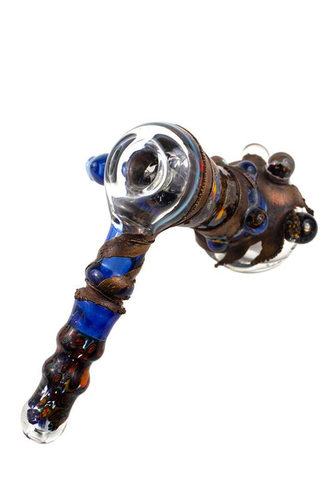 Vince P | Large Worked Bubbler - Peace Pipe 420