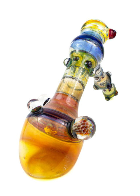 Vince P | XL Worked Bubbler - Peace Pipe 420