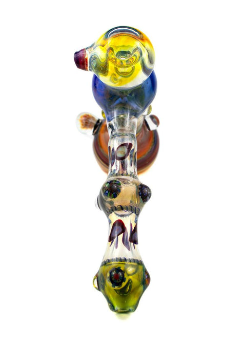 Vince P | XL Worked Bubbler - Peace Pipe 420