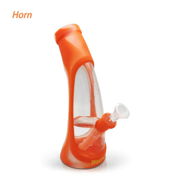 Waxmaid | Horn Silicone Glass Waterpipe - Peace Pipe 420