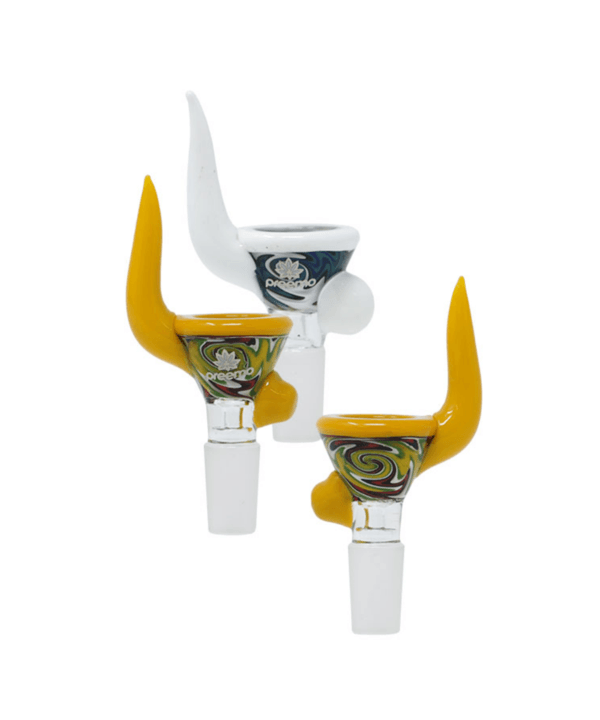 Preemo | 14mm Worked Horn Bowl - Peace Pipe 420