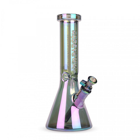 Red Eye Tek | 12" 7mm Thick Metallic Terminator Finish Beaker - Peace Pipe 420