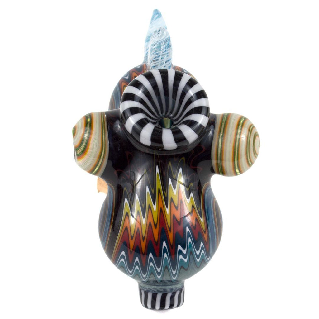 Global Glassworks | Yoshi Dark Wig-Wag Pendant Pipe - Peace Pipe 420