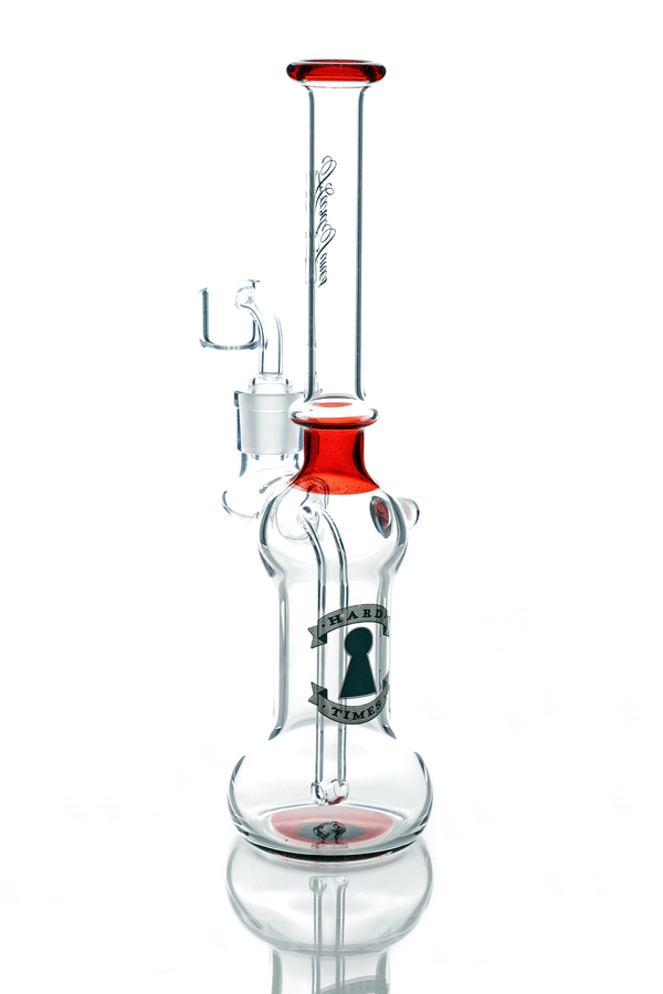 Hard Times | 9" Red Elvis Straight Rig - Peace Pipe 420