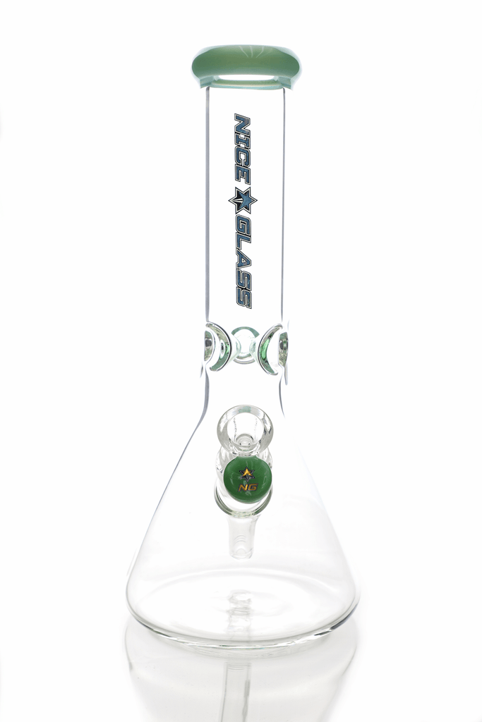 Nice Glass | 13" Beaker - Peace Pipe 420