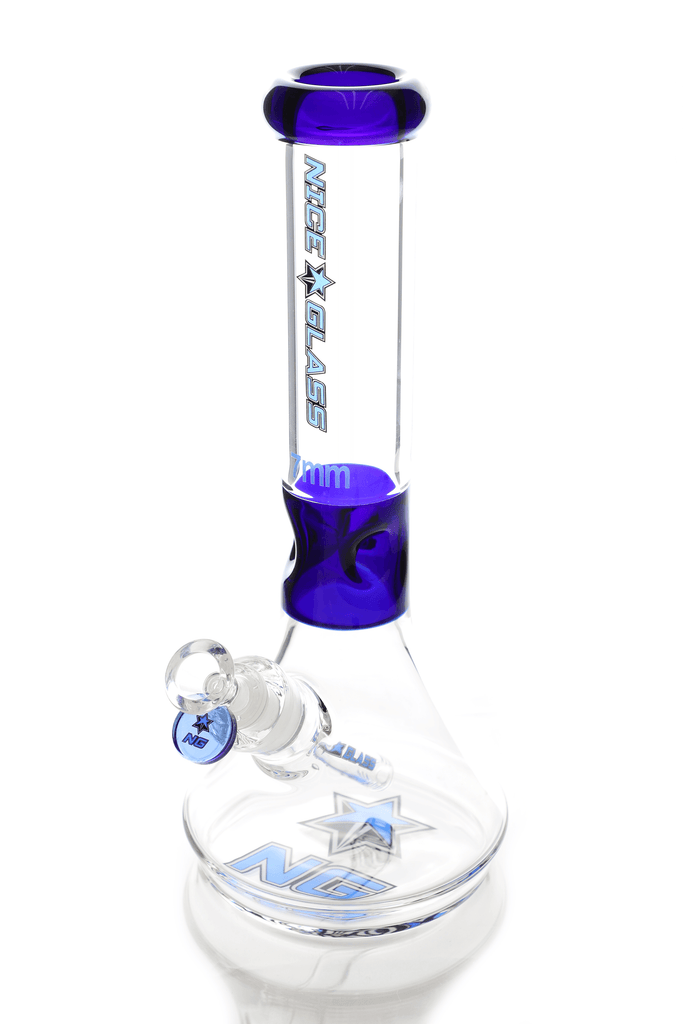 Nice Glass | 13" Midcolour Beaker - Peace Pipe 420
