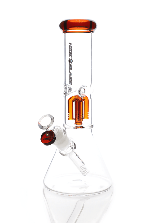 Nice Glass | 12" Tree Perc Beaker - Peace Pipe 420